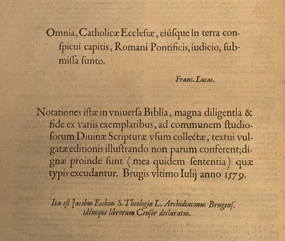 The 1583 Plantin Bible