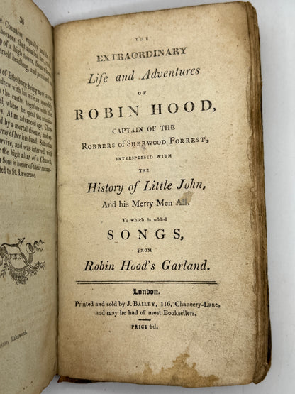 Chapbook Sammelband c.1800-1810: Robin Hood, Robinson Crusoe, etc
