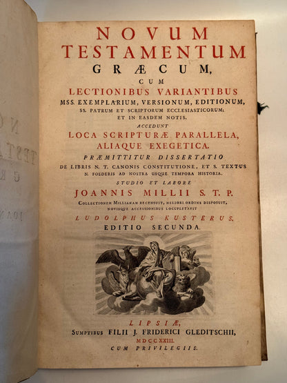 A Magnificent New Testament in Original Greek 1723