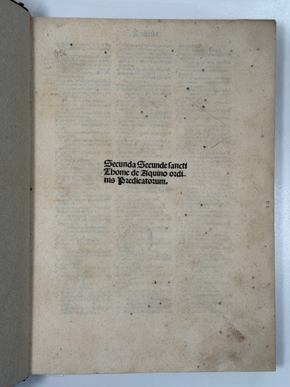 Summa Theologica by Thomas Aquinas 1496