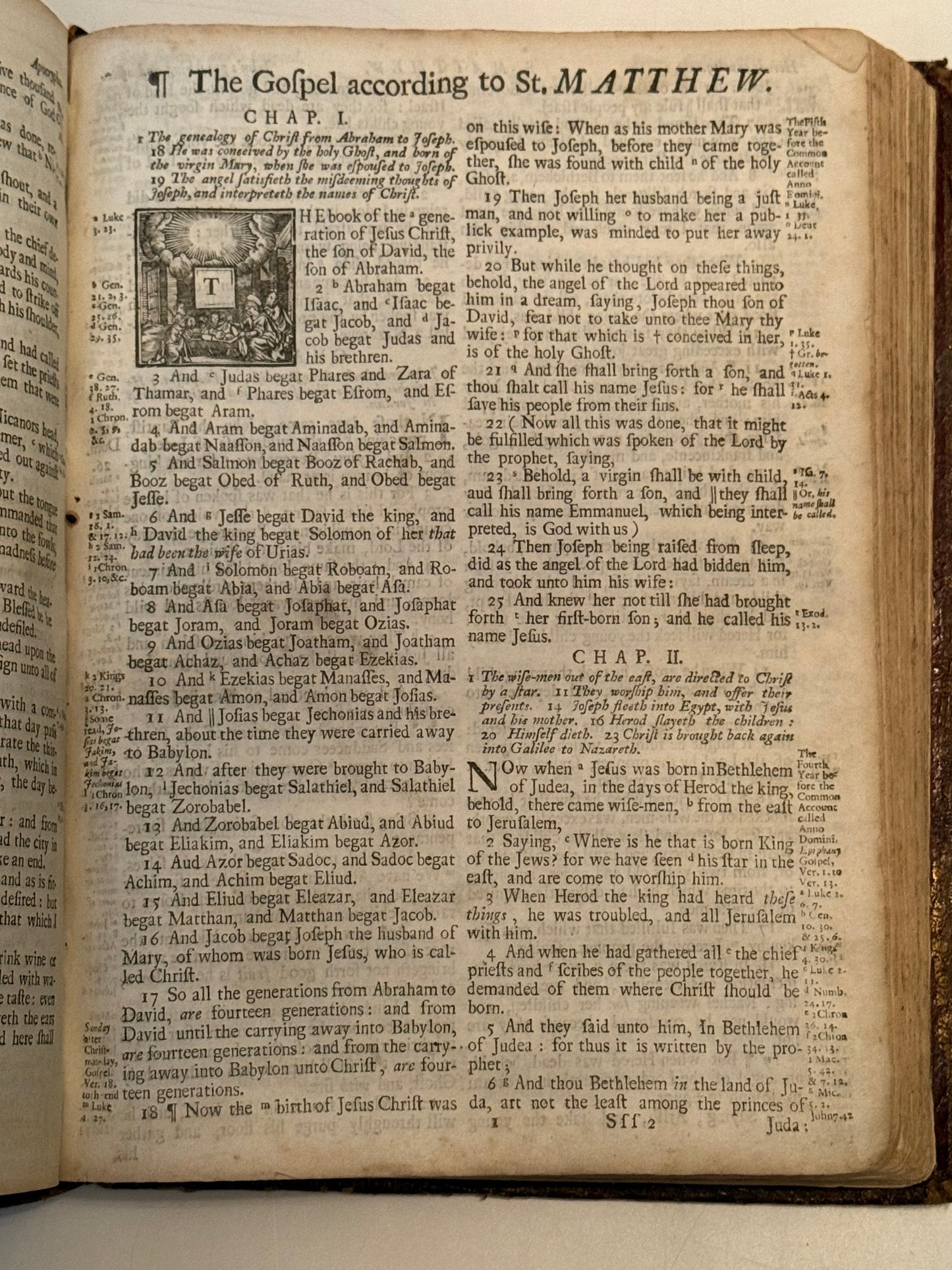 Antique King James Bible 1703 STUNNING FINE BINDING Antique Bible 1700s