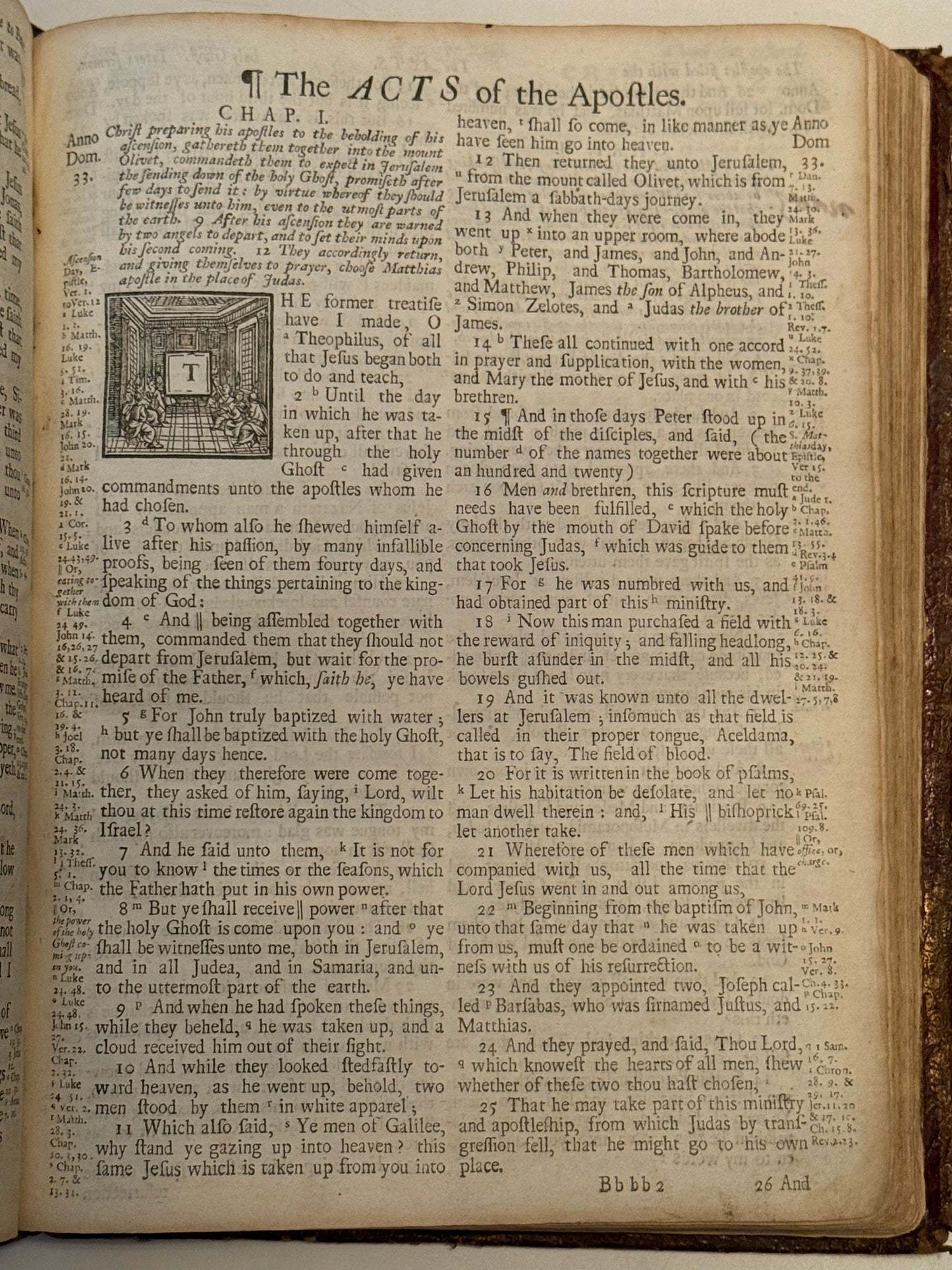Antique King James Bible 1703 STUNNING FINE BINDING Antique Bible 1700s