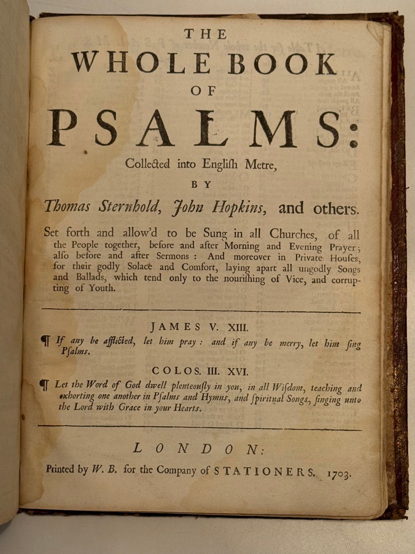 Antique King James Bible 1703 STUNNING FINE BINDING Antique Bible 1700s