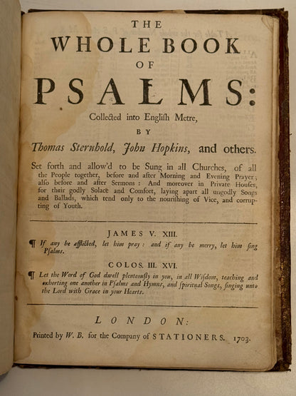 Antique King James Bible 1703 STUNNING FINE BINDING Antique Bible 1700s