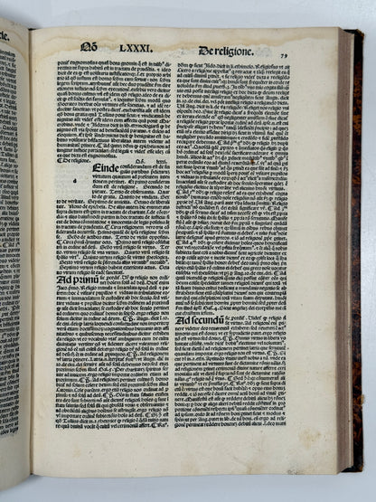 Summa Theologica by Thomas Aquinas 1496