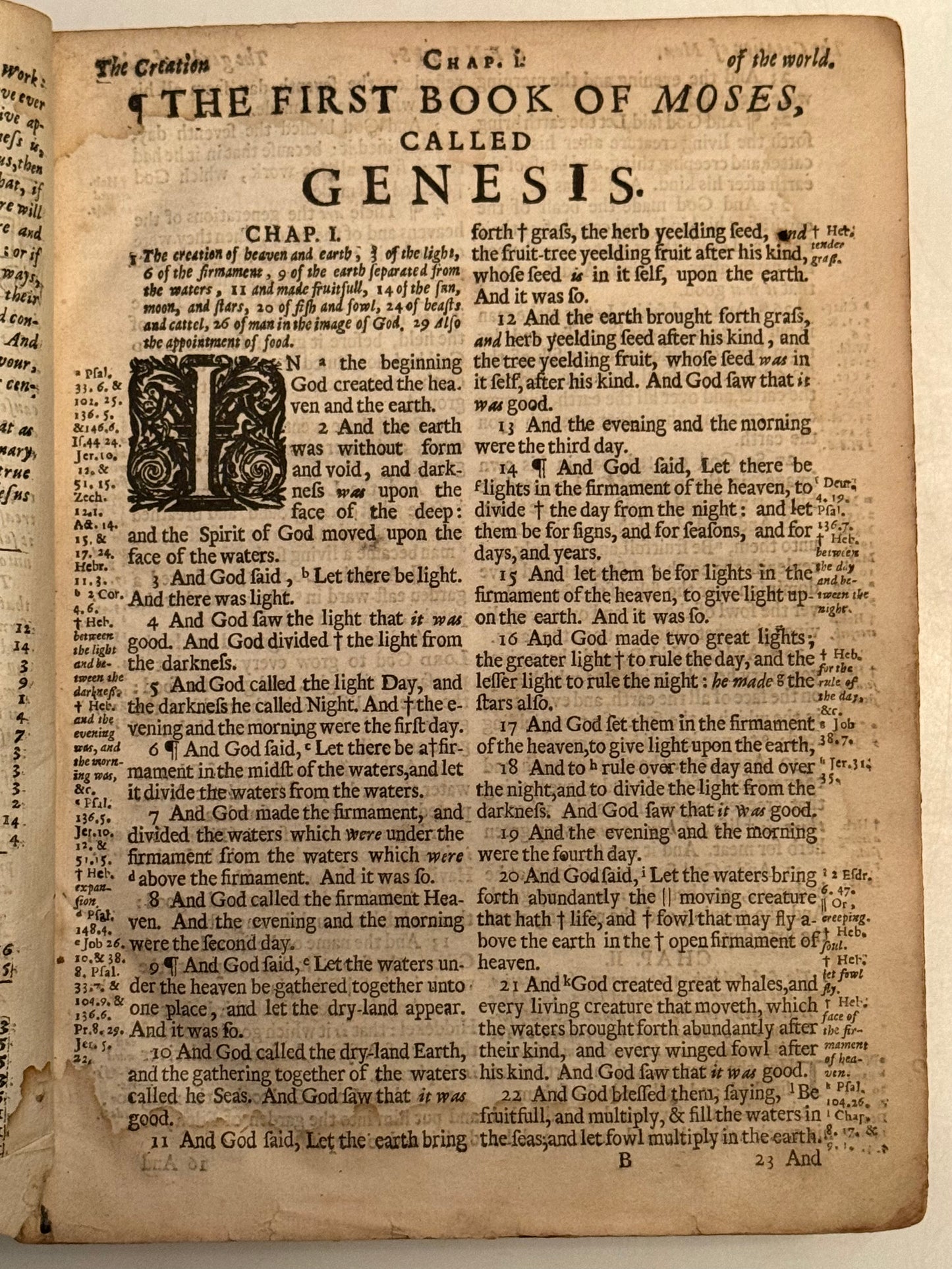 Antique King James Bible 1677