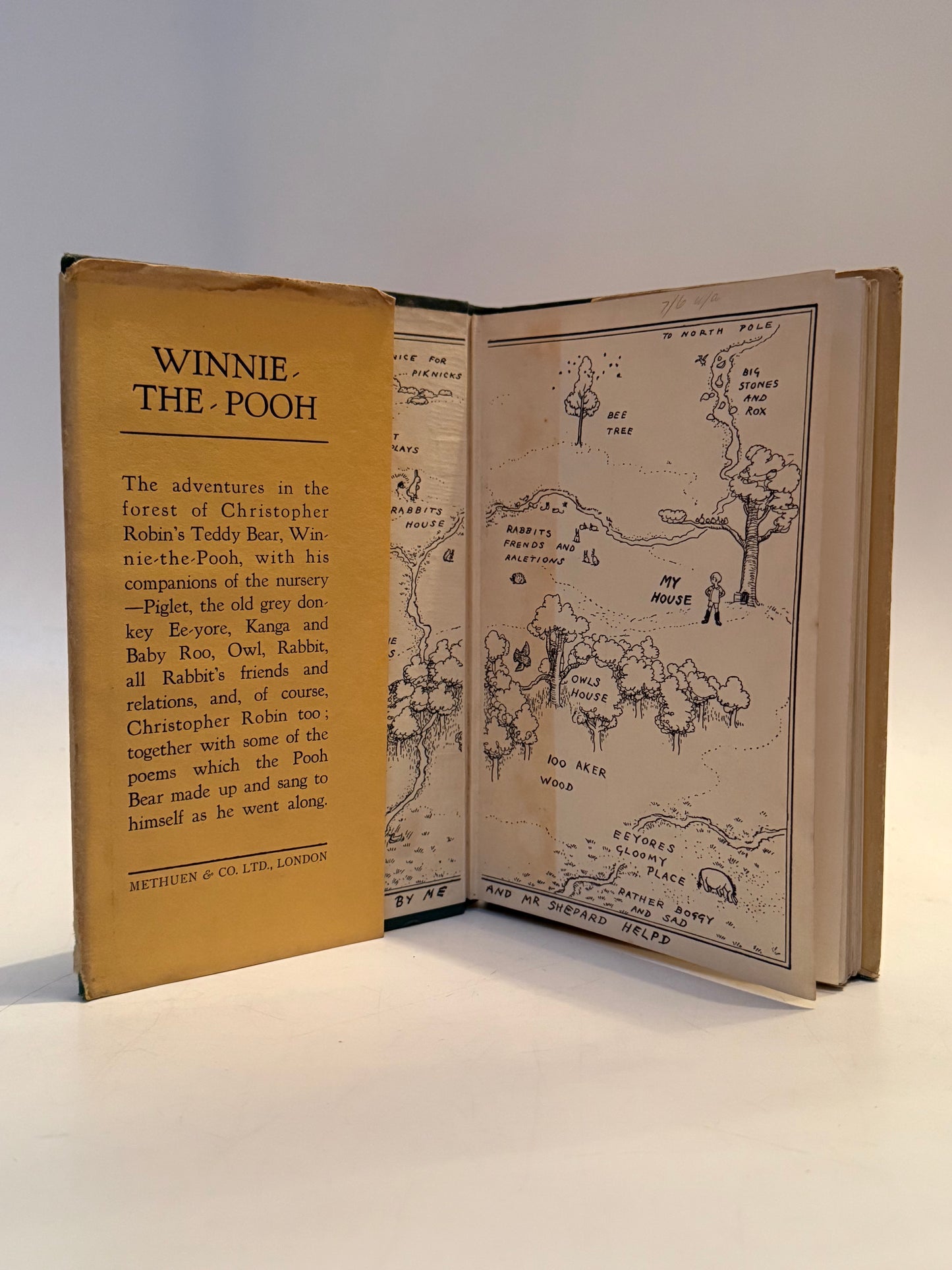 Winnie the Pooh by A.A Milne 1926 FIRST EDITION FIRST IMPRESSION in 1st State DJ