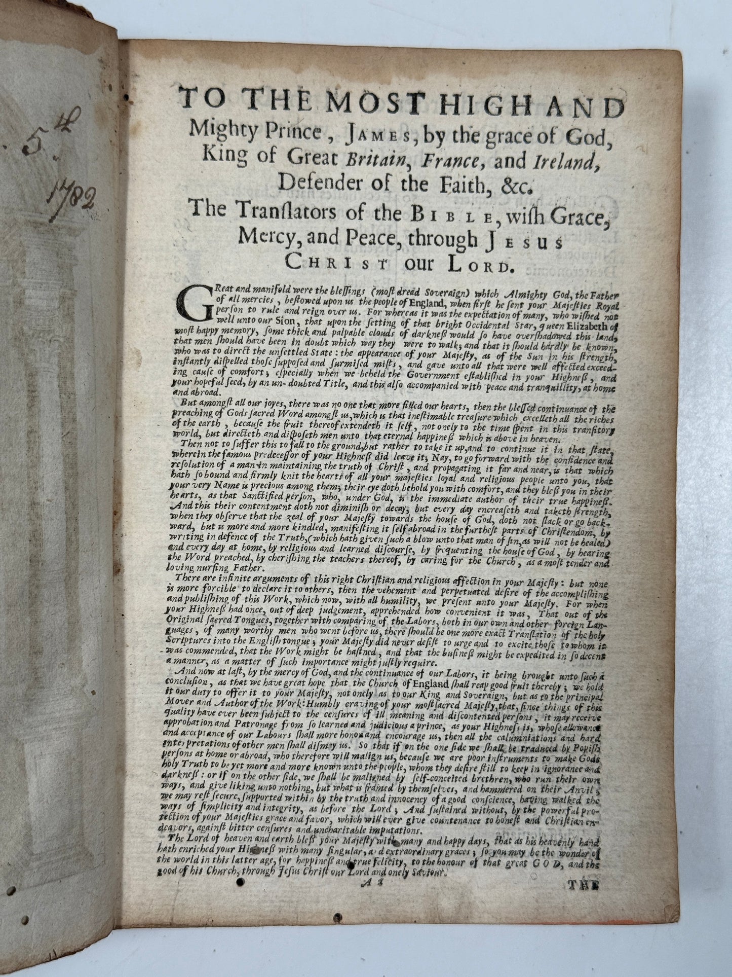 Antique King James Bible 1660 Henry Hills Edition w/Concordance 1652