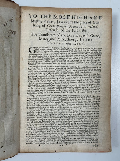 Antique King James Bible 1660 Henry Hills Edition w/Concordance 1652