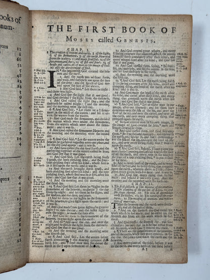 Antique King James Bible 1660 Henry Hills Edition w/Concordance 1652