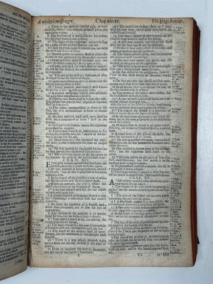 Antique King James Bible 1660 Henry Hills Edition w/Concordance 1652
