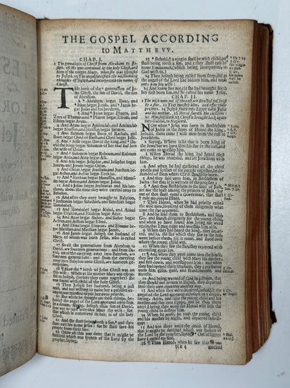 Antique King James Bible 1660 Henry Hills Edition w/Concordance 1652