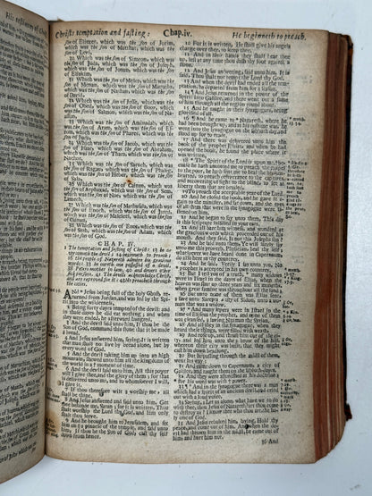 Antique King James Bible 1660 Henry Hills Edition w/Concordance 1652