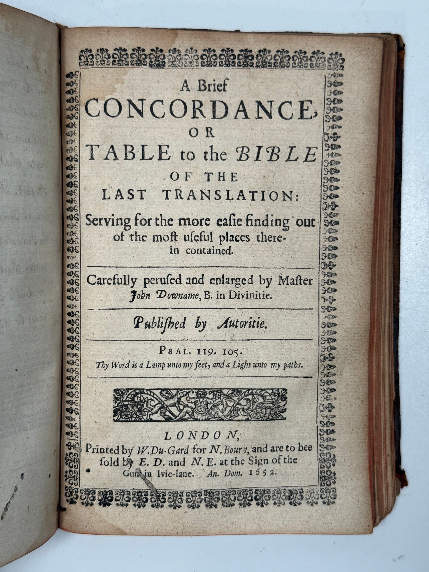 Antique King James Bible 1660 Henry Hills Edition w/Concordance 1652