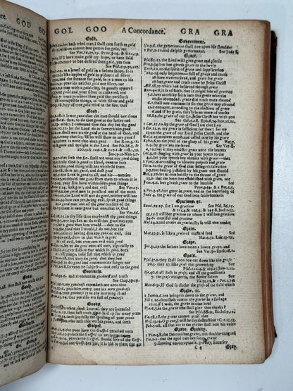 Antique King James Bible 1660 Henry Hills Edition w/Concordance 1652