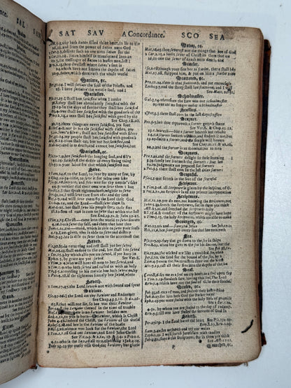 Antique King James Bible 1660 Henry Hills Edition w/Concordance 1652