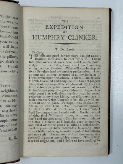 The Expedition of Humphry Clinker by Tobias Smollett c.1790