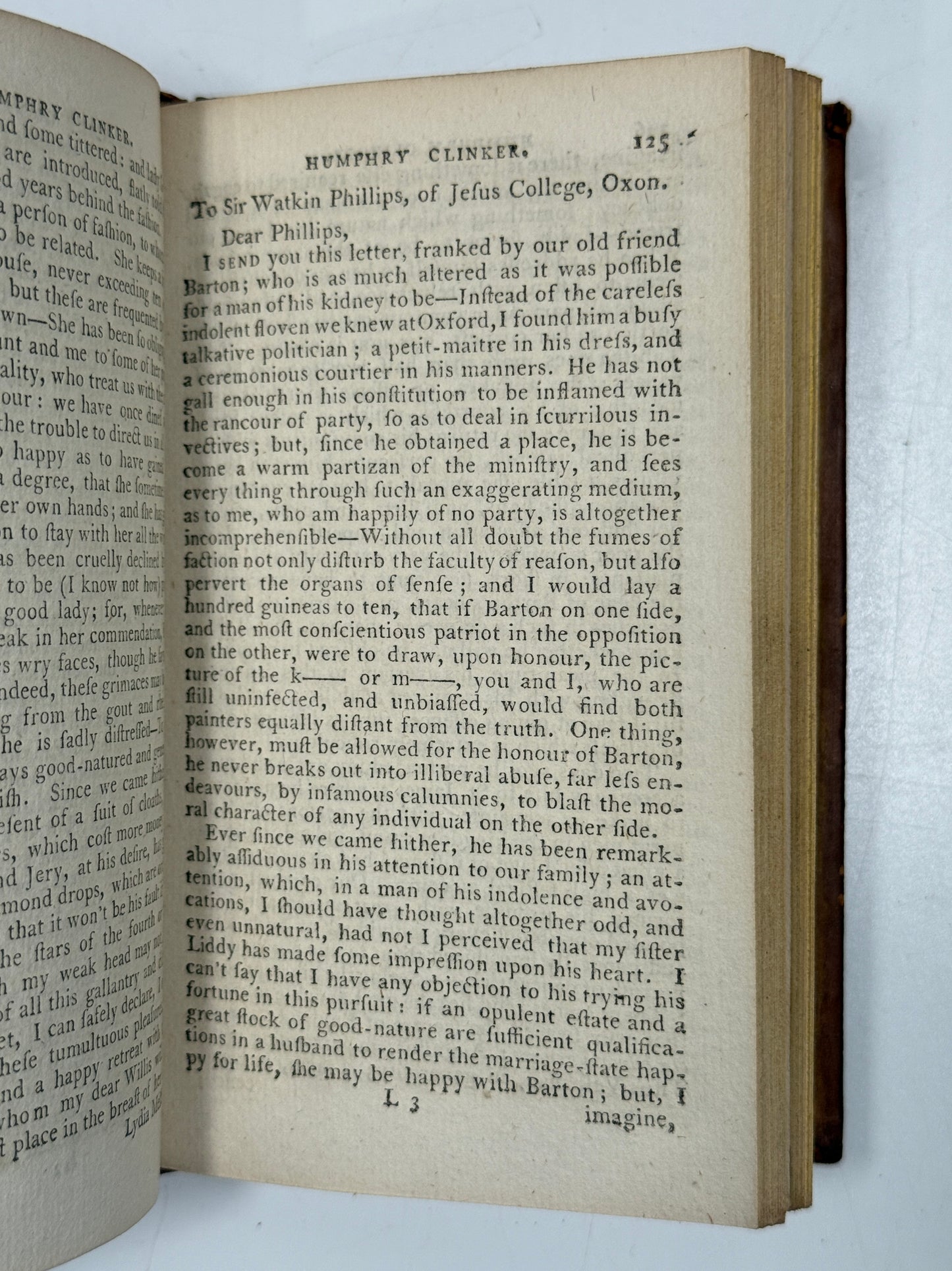 The Expedition of Humphry Clinker by Tobias Smollett c.1790