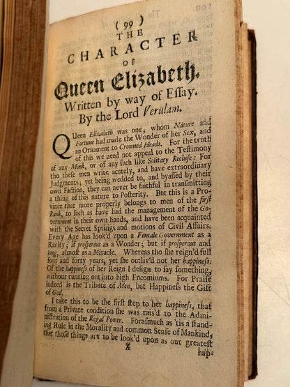 The Essays of Francis Bacon 1701