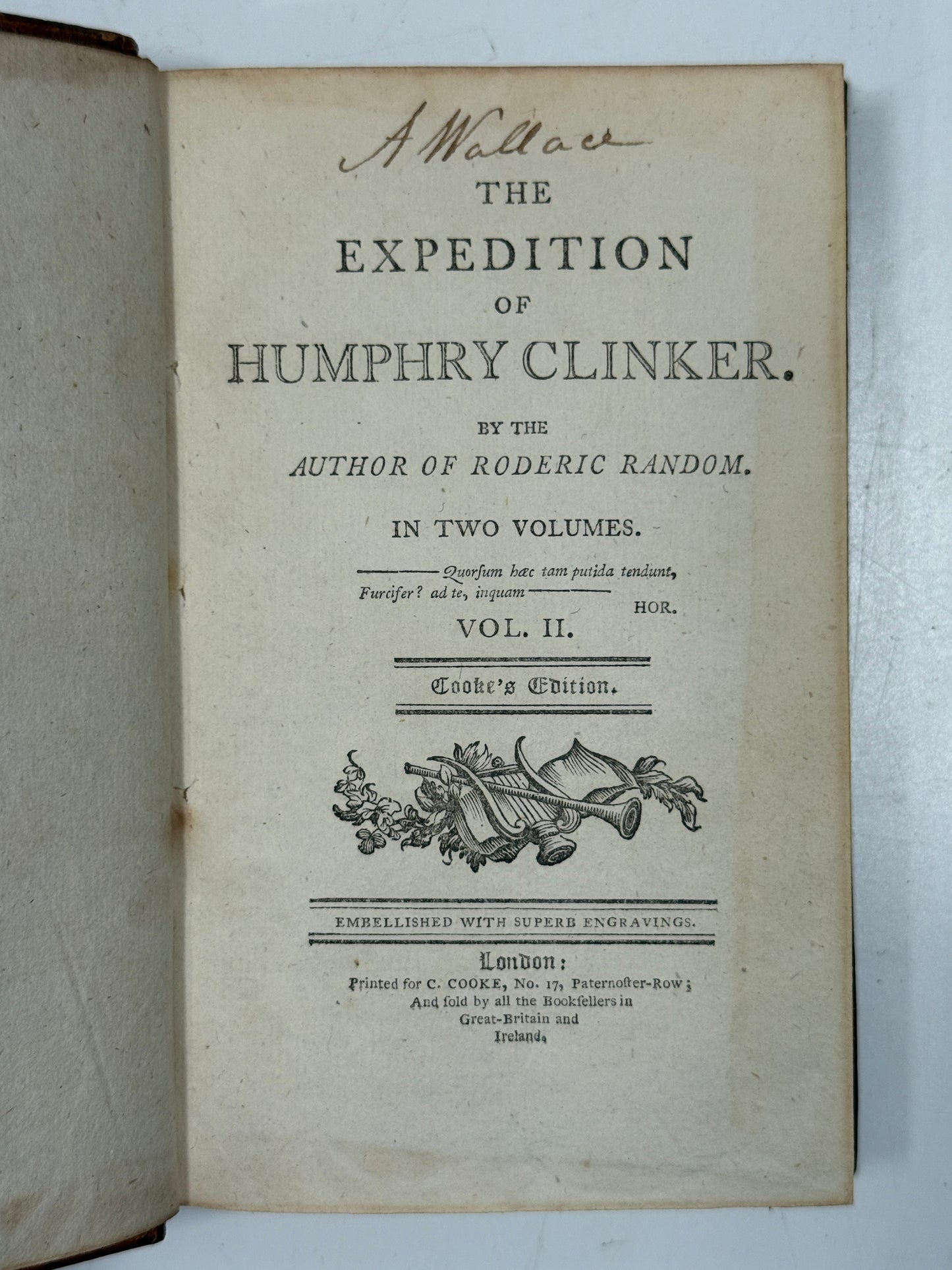 The Expedition of Humphry Clinker by Tobias Smollett c.1790