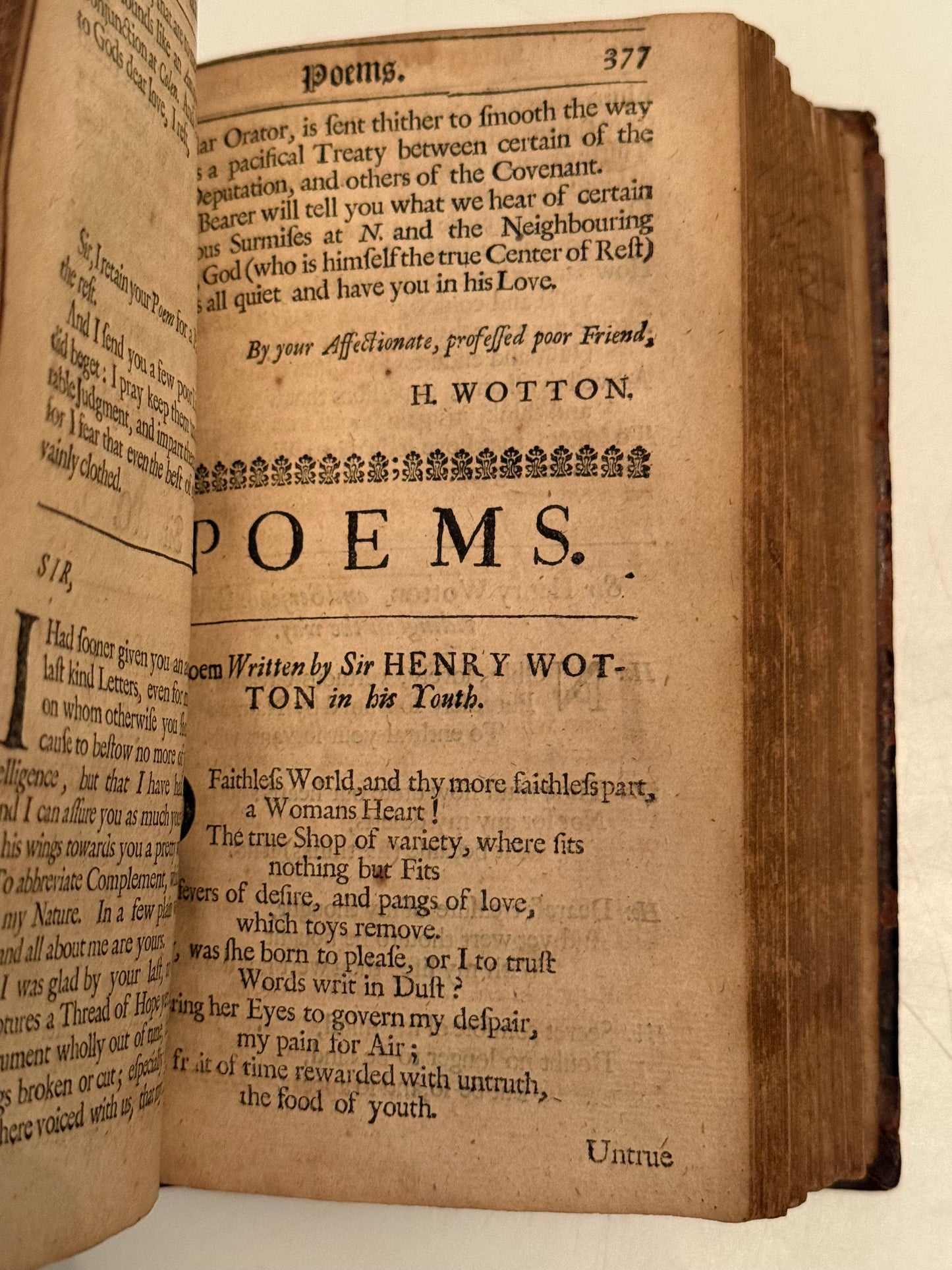 Sir Henry Wotton's Characters 1685