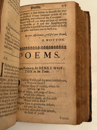 Sir Henry Wotton's Characters 1685