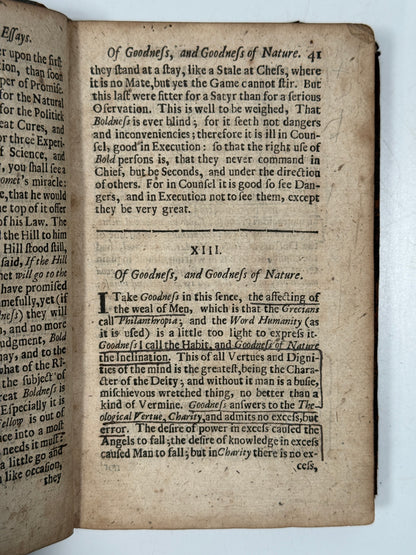 The Essays of Sir Francis Bacon 1691