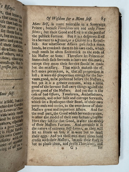 The Essays of Sir Francis Bacon 1691