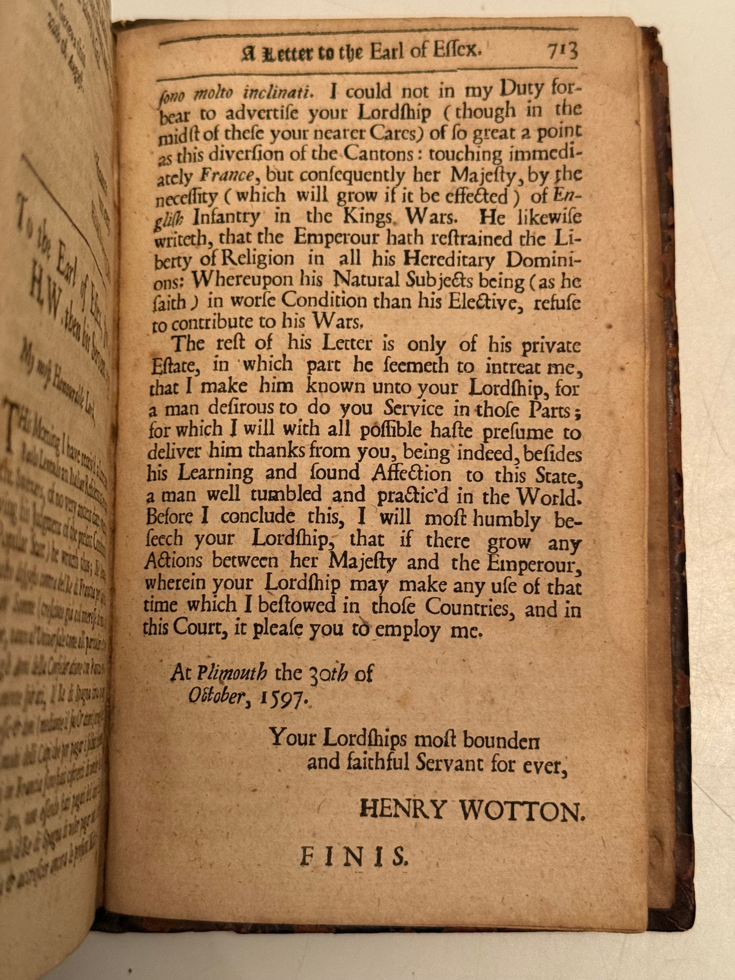 Sir Henry Wotton's Characters 1685
