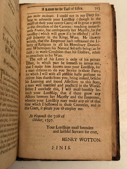 Sir Henry Wotton's Characters 1685