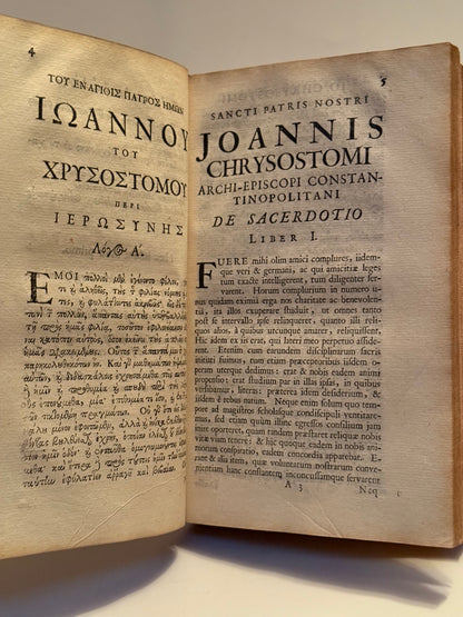 John Chrysostom's De Sacerdotio 1712