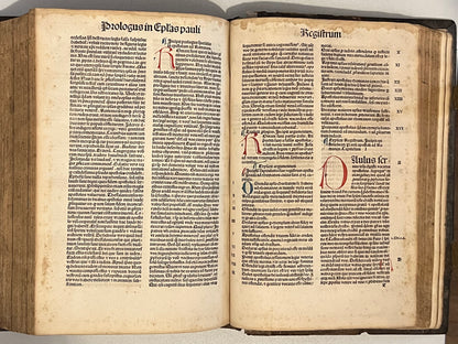 Biblia Sacra 1487 Incunable Illuminated Bible