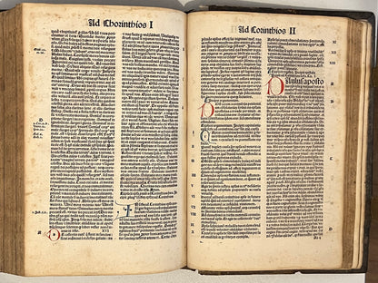 Biblia Sacra 1487 Incunable Illuminated Bible