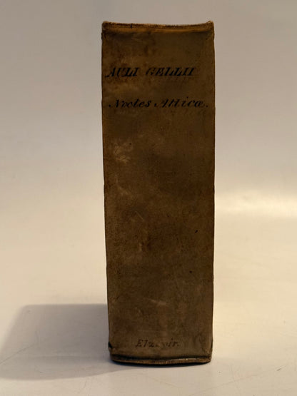 Aulus Gellius' Attic Nights 1651 Elzevir Press First Edition Thus
