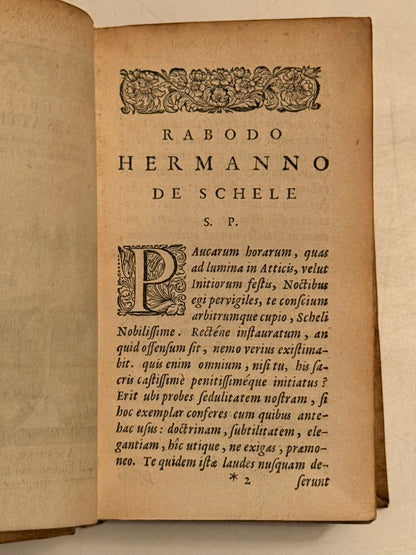 Aulus Gellius' Attic Nights 1651 Elzevir Press First Edition Thus