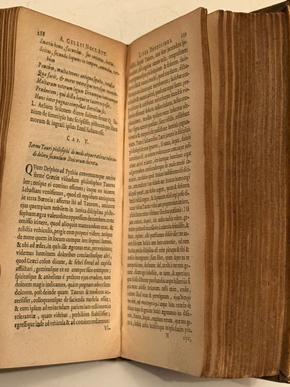 Aulus Gellius' Attic Nights 1651 Elzevir Press First Edition Thus