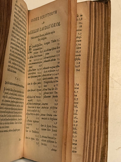 Aulus Gellius' Attic Nights 1651 Elzevir Press First Edition Thus