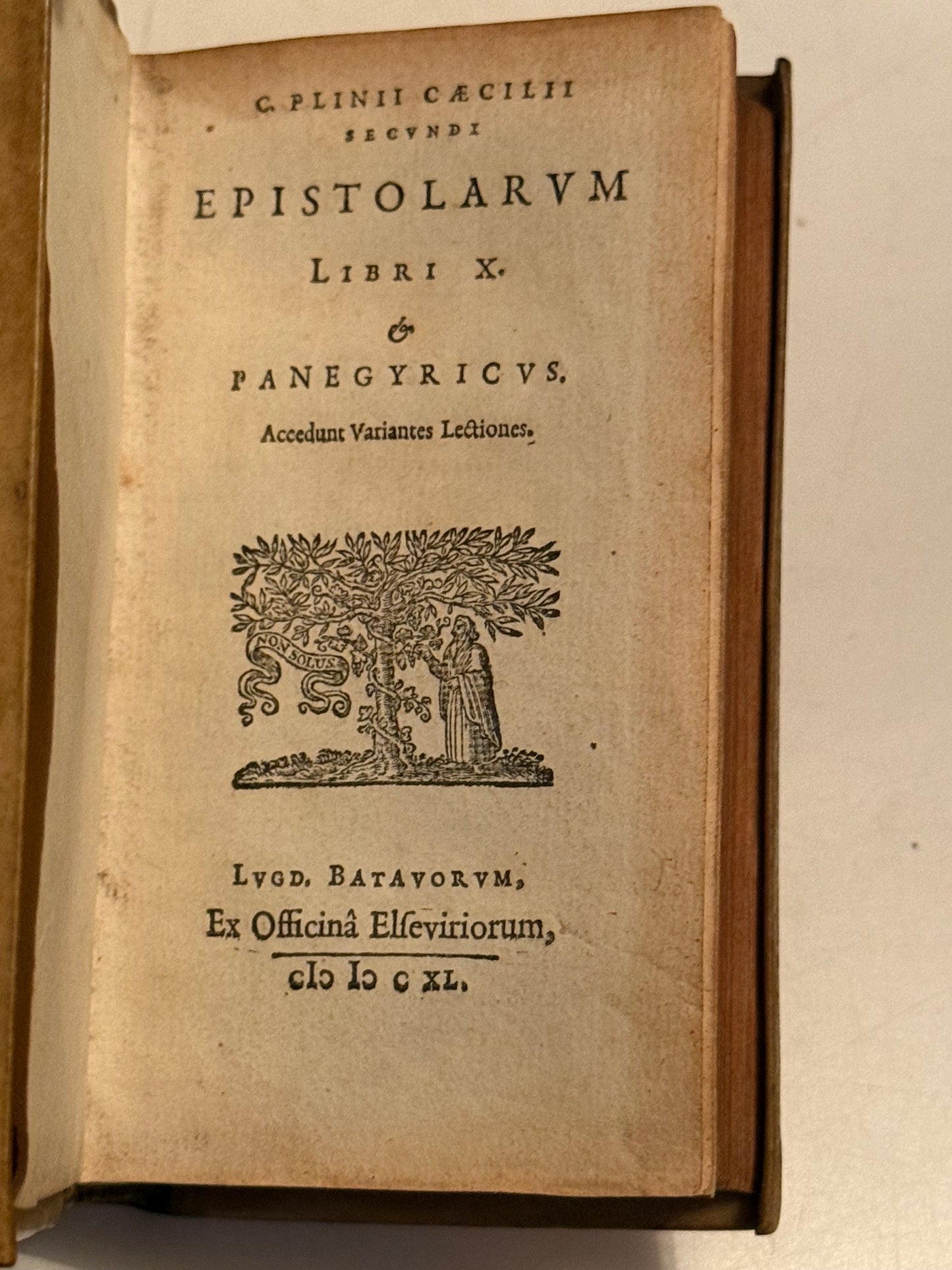 Pliny's Letters 1640 Elzevir Press