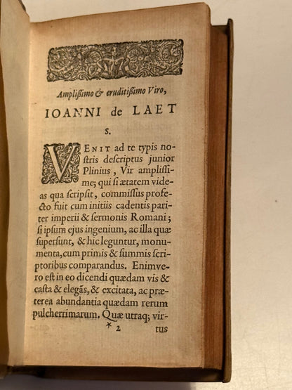 Pliny's Letters 1640 Elzevir Press