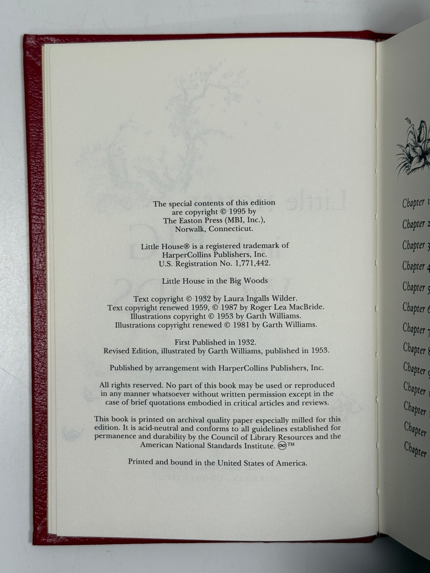 Little House on the Prairie by Laura Wilder 1995 Easton Press