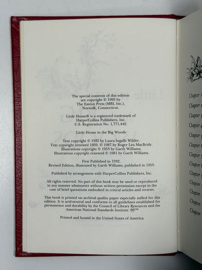 Little House on the Prairie by Laura Wilder 1995 Easton Press