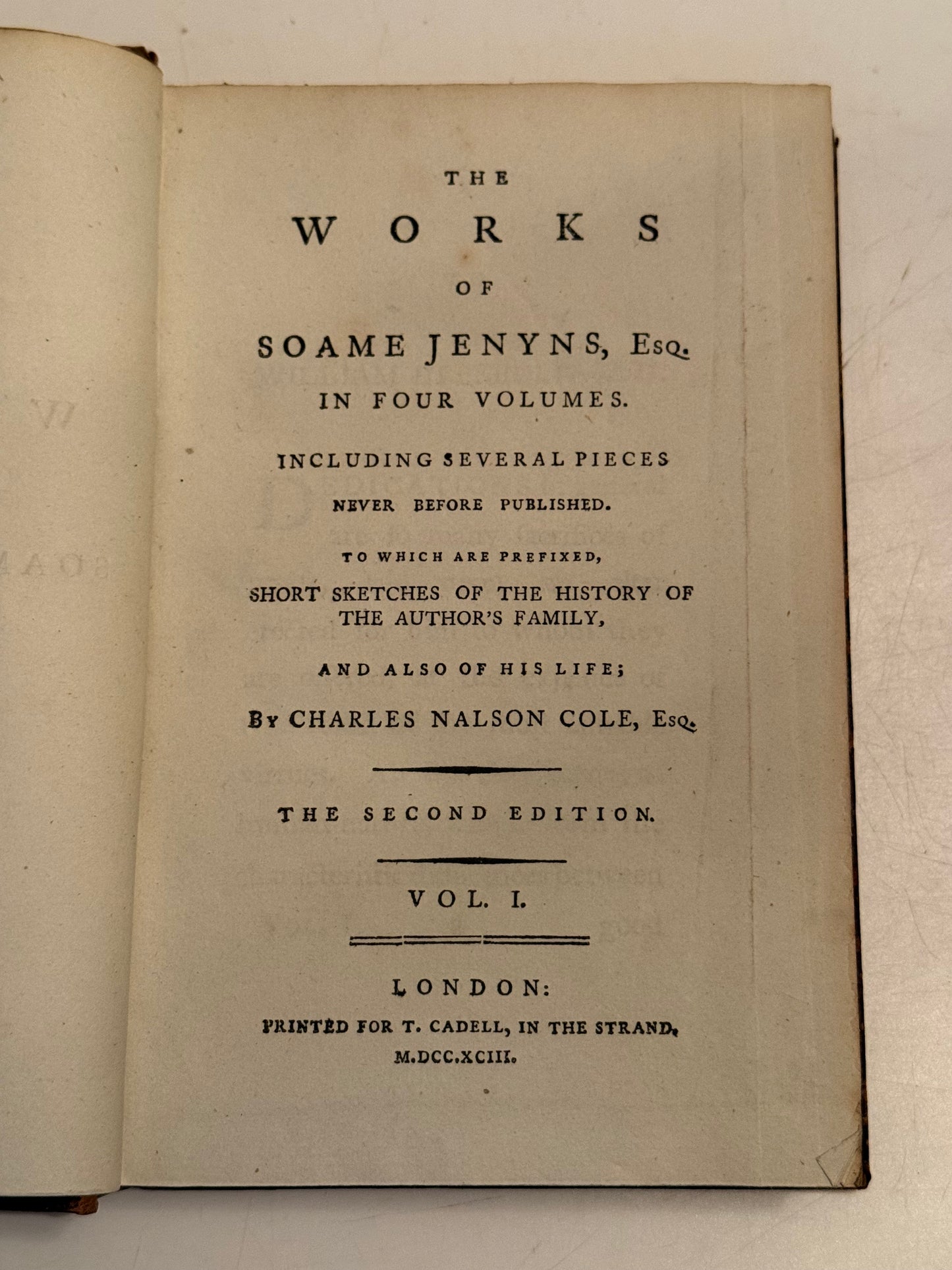 The Works of Soame Jenyns 1793