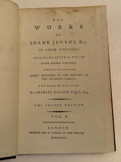 The Works of Soame Jenyns 1793