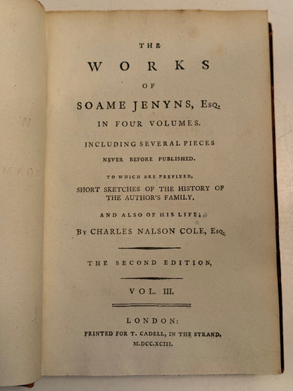 The Works of Soame Jenyns 1793