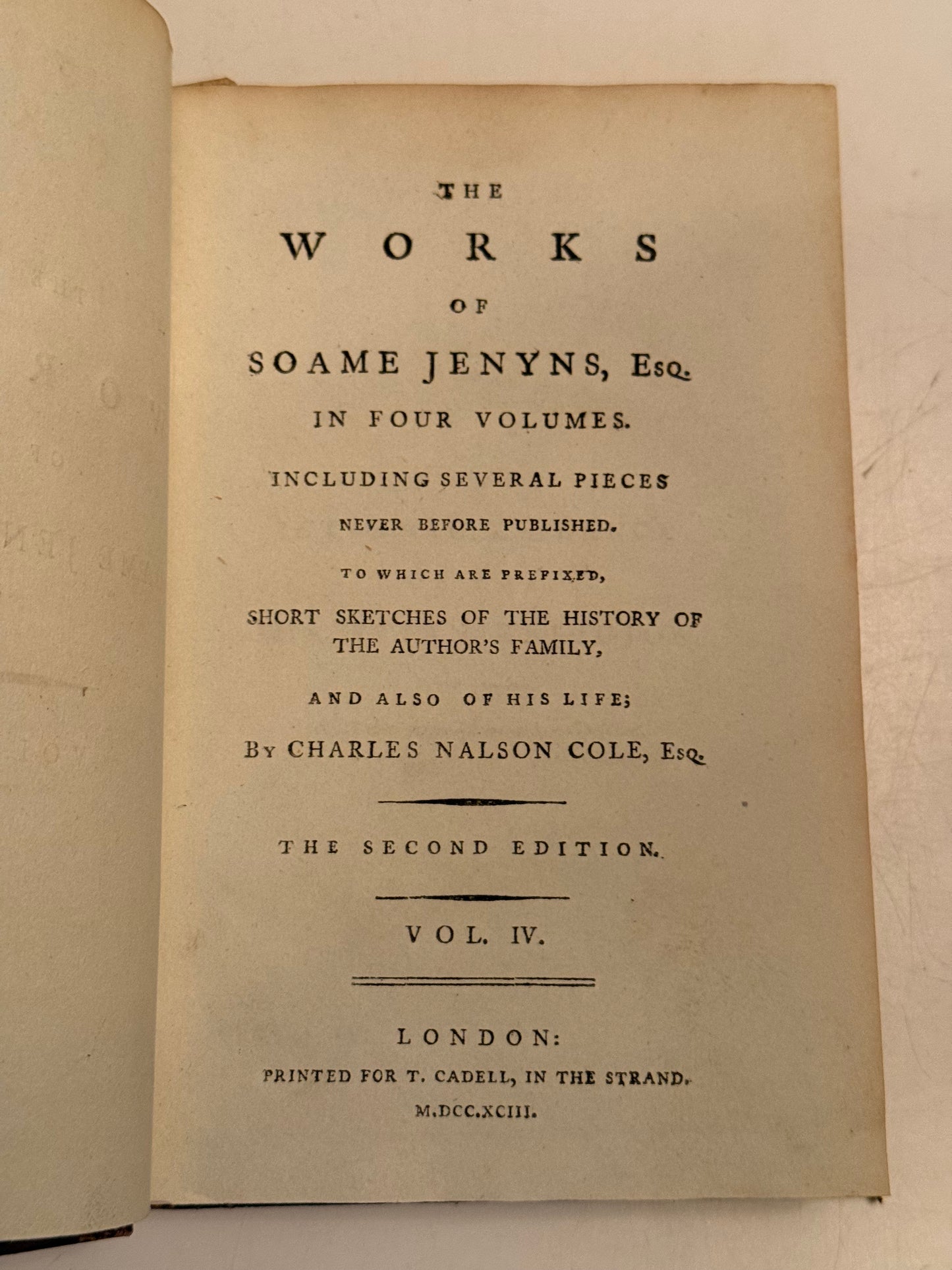 The Works of Soame Jenyns 1793