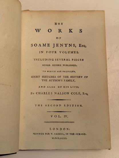 The Works of Soame Jenyns 1793