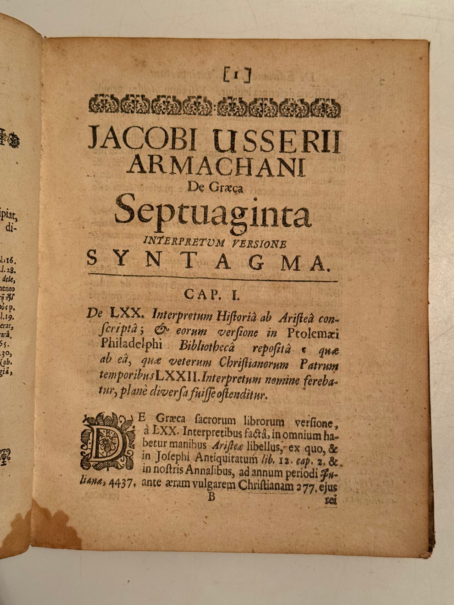 James Ussher's Septuagint 1655 First Edition