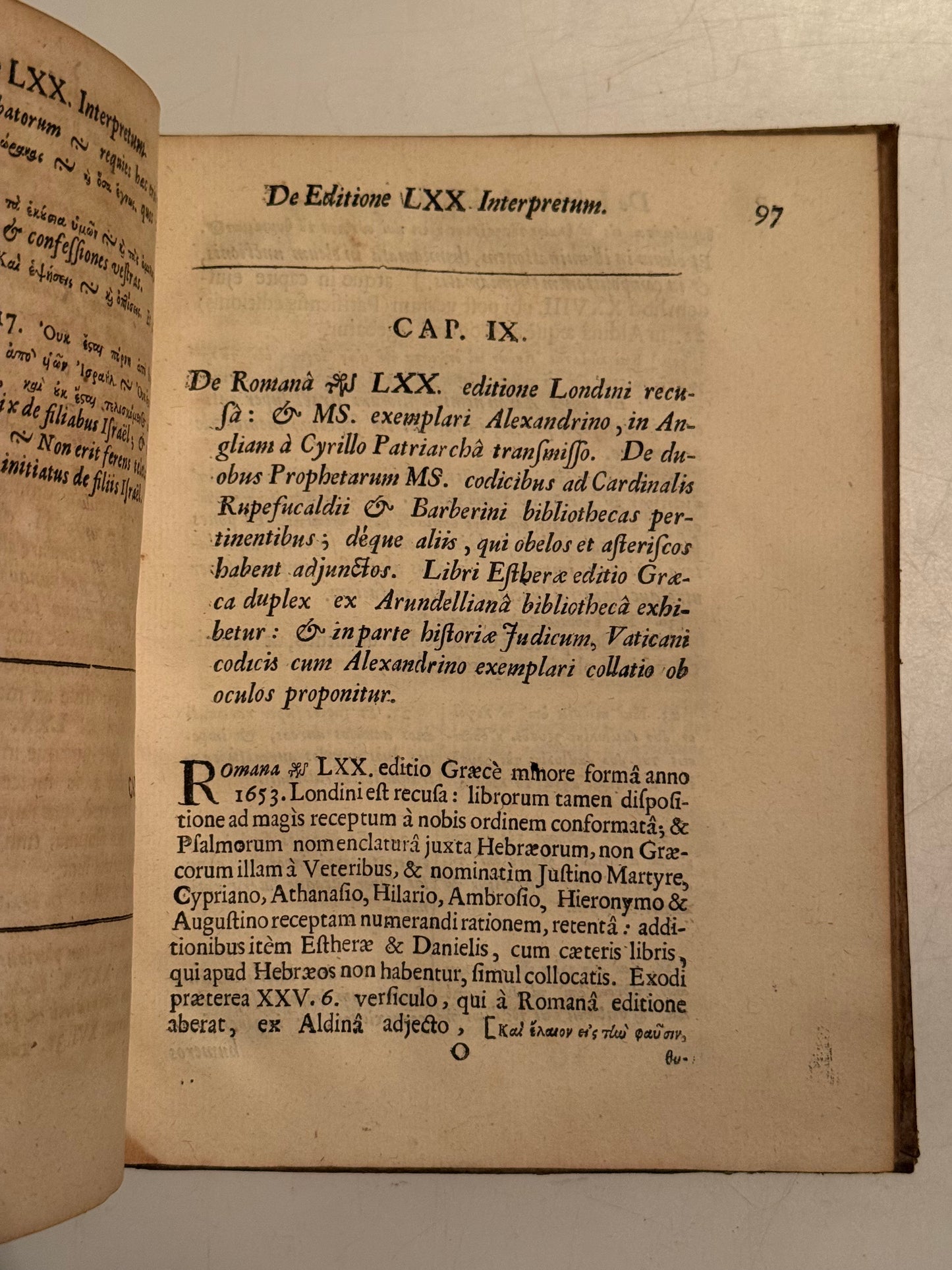 James Ussher's Septuagint 1655 First Edition