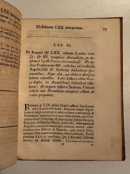 James Ussher's Septuagint 1655 First Edition
