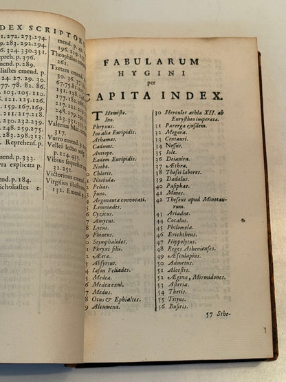 Mythographi Latini 1681 First Edition